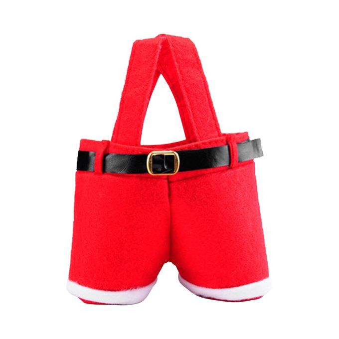 Christmas Candy Bags Tear Resistant Cute Flannel-Red