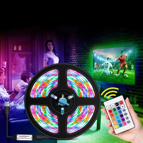 5M RGB LED Strip Light With Remote Control Home Decor