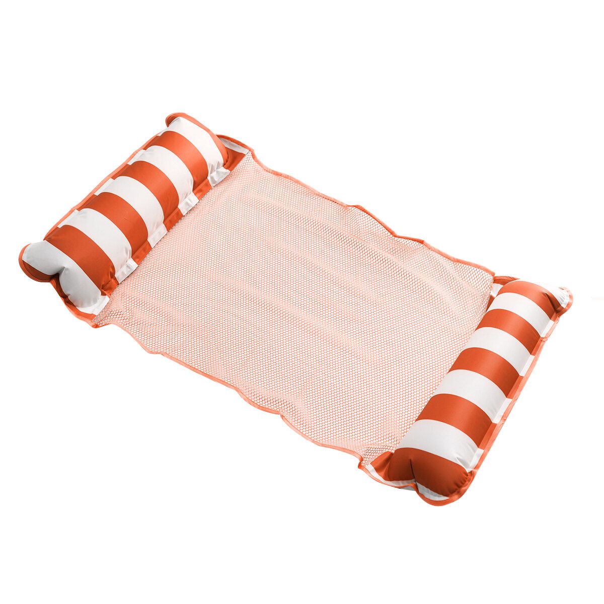 Inflatable Water Hammock Floating Bed Sports Air Mattress Lounge Chair DrifterS Orange-Single
