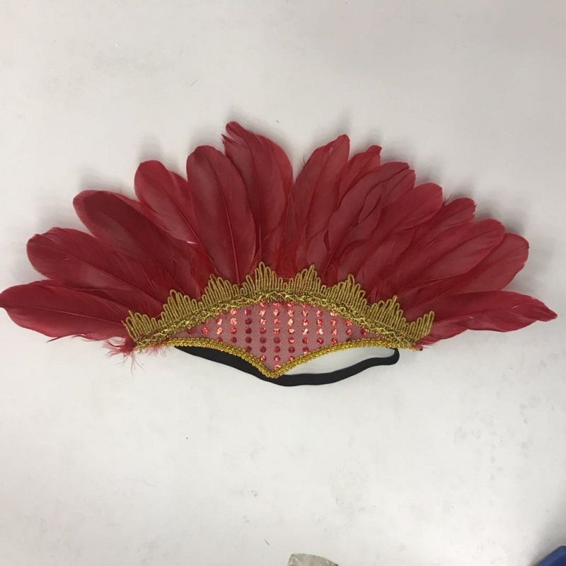 (Red)Carnival Indian Chief Hats Hair Accessories Birthday Pa