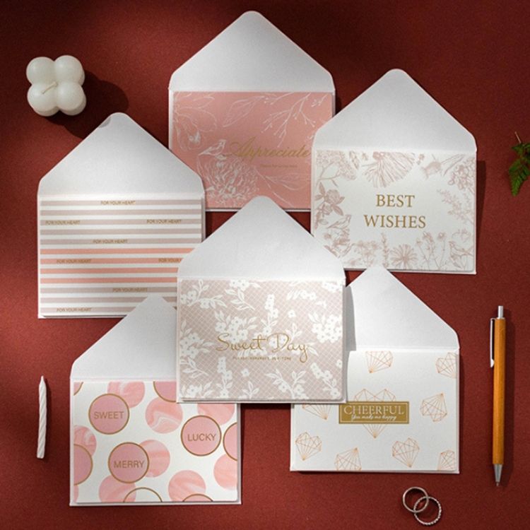 2 Sets Mother Day Birthday Card Wishes DIY Envelope Set