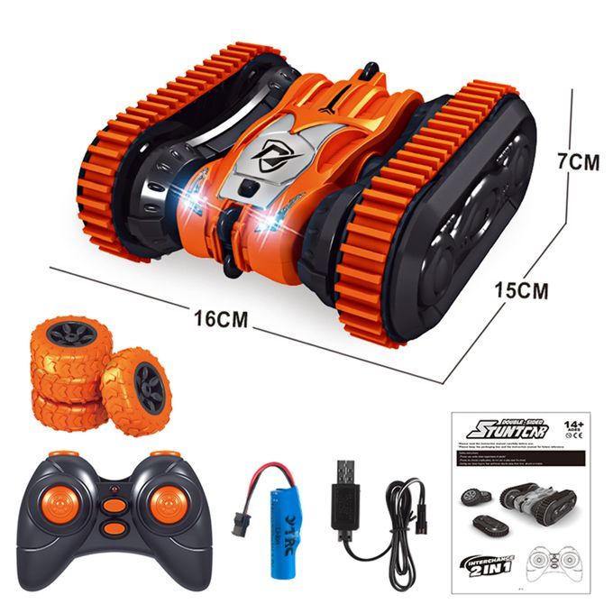 Two-in-one Rotating Tumbling Stunt Car Double-sided Driving