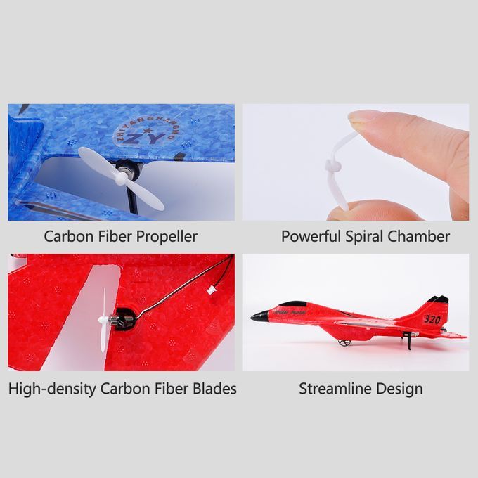 RC Airplane With Light Model Aircrafts EPP Foam Fighter