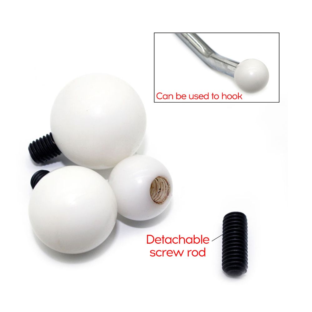 3Pcs M8 Screw Round Balls Nylon Round Tip Ball Rod Car Dent
