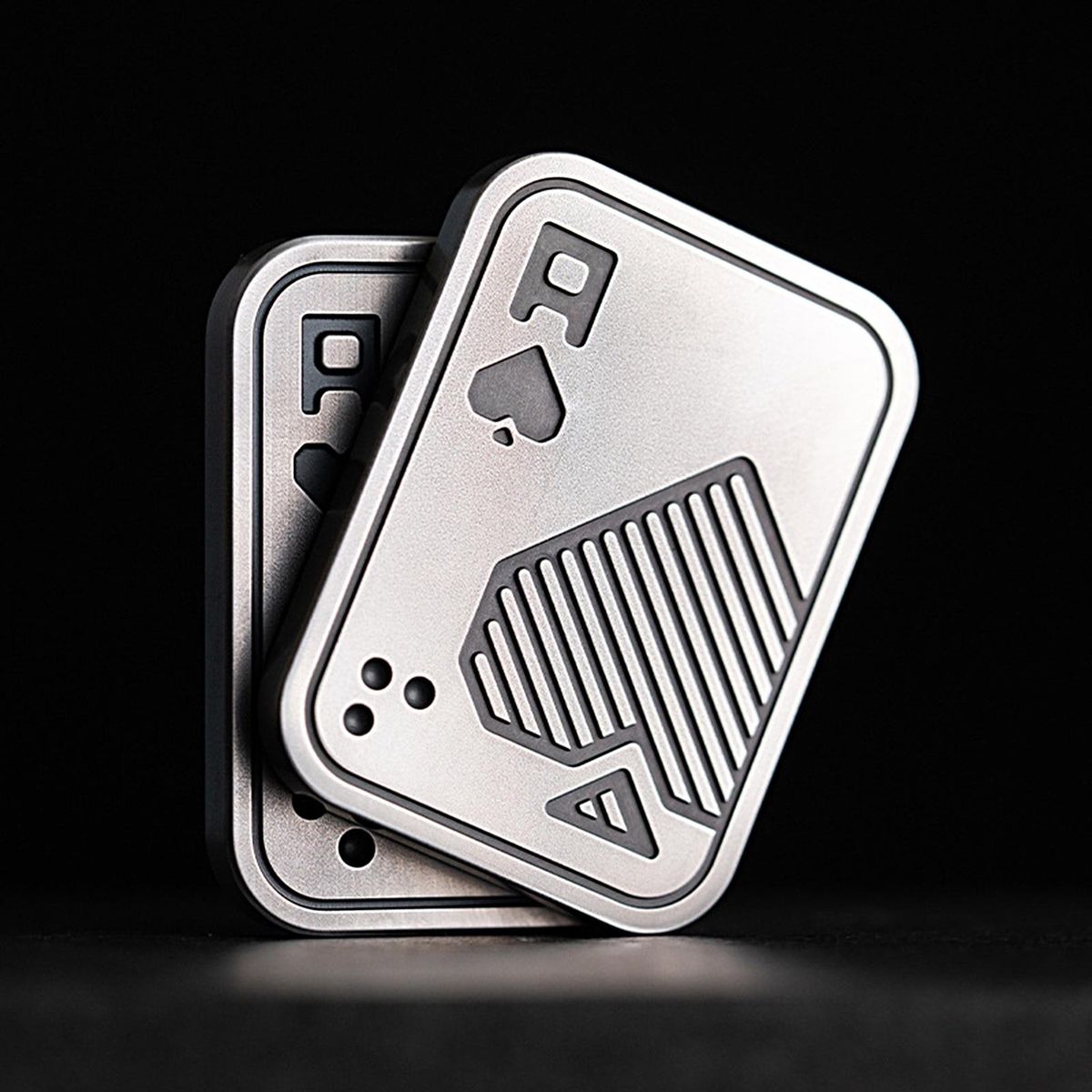 Fingertip Fidget Toy Push Card Fidget Anti Stress Toys Silver