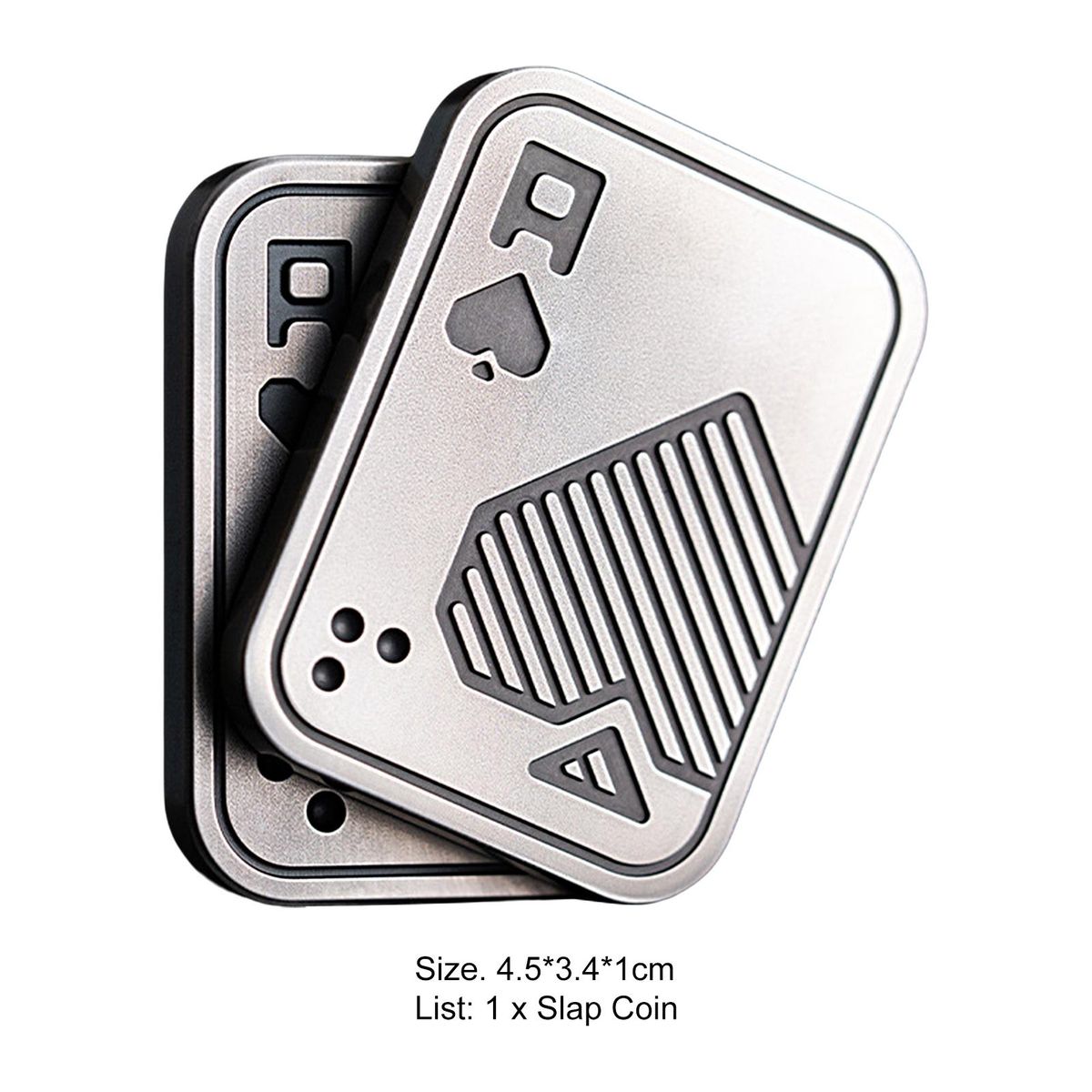 Fingertip Fidget Toy Push Card Fidget Anti Stress Toys Silver