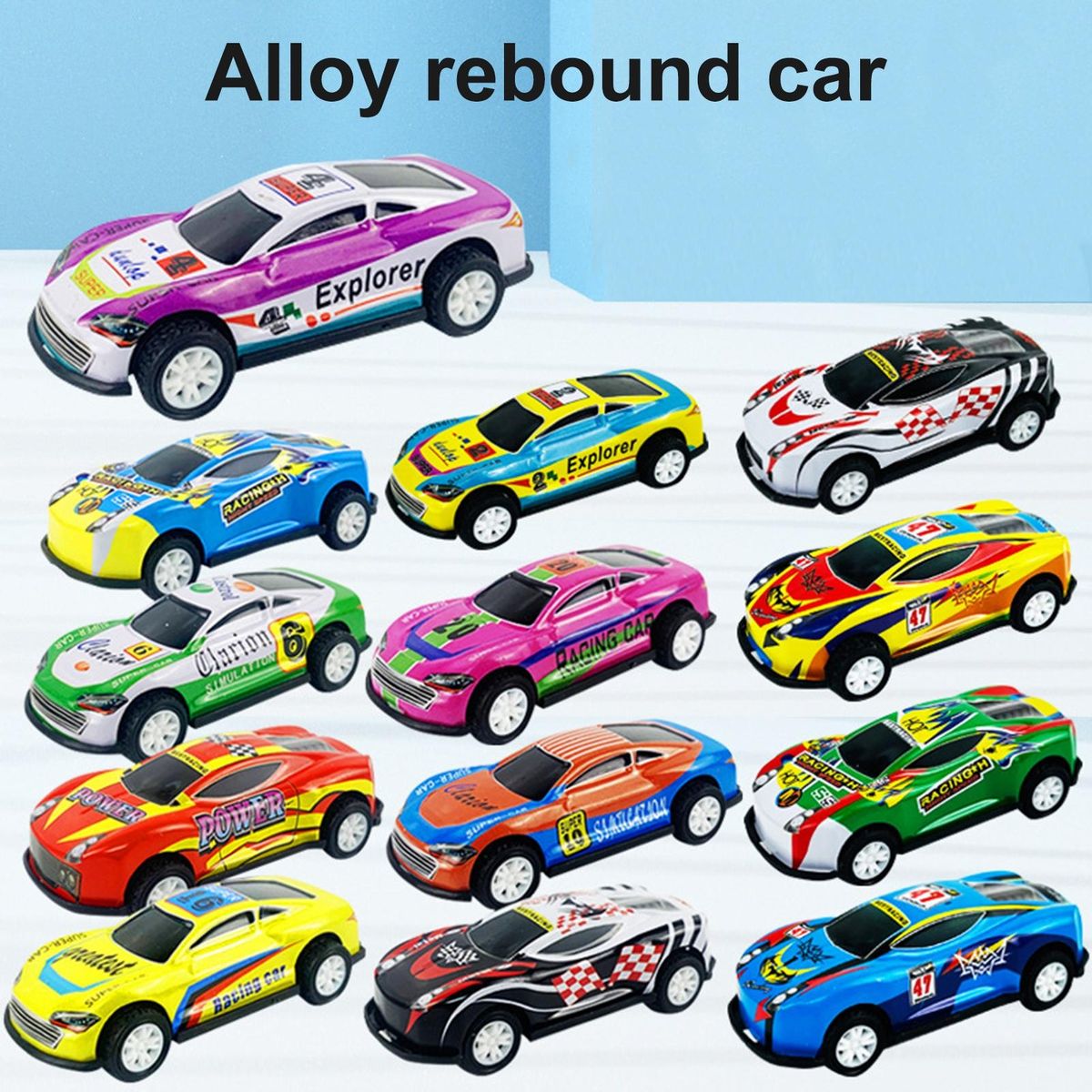 2Pcs Children Car Toys Pull Back Vehicle Toy Model