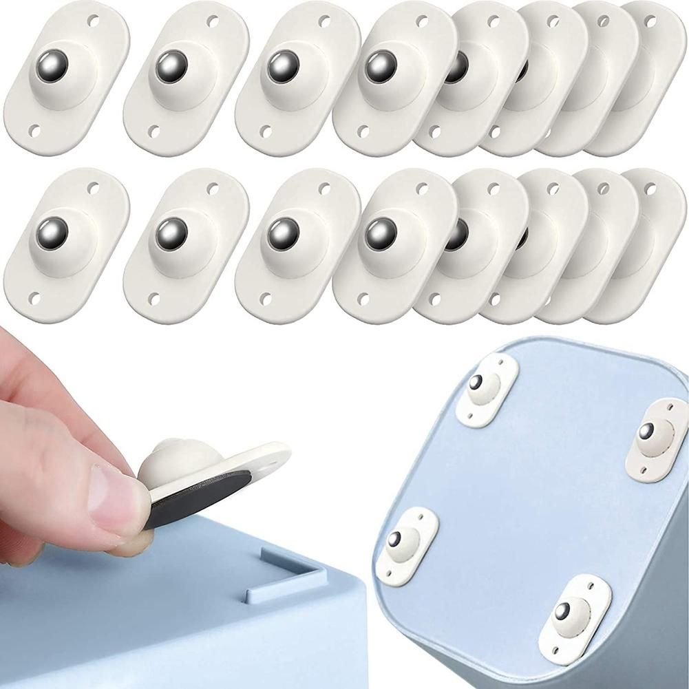 16Pcs Stainless Steel Mini Swivel Caster Wheels with 360
