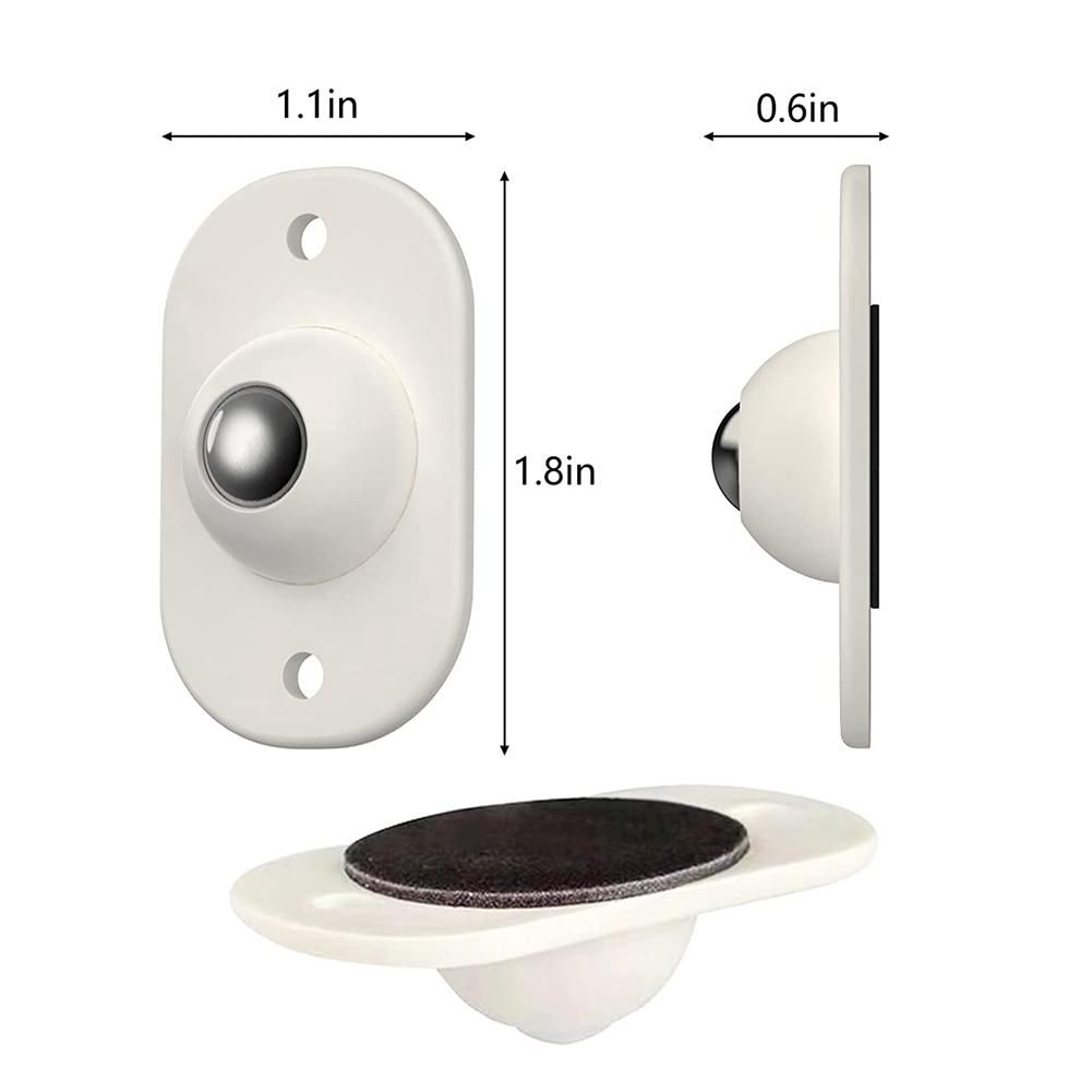 16Pcs Stainless Steel Mini Swivel Caster Wheels with 360