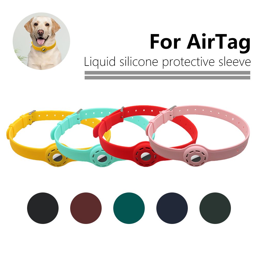 Silicone Dog Cat Collar Loop Protective Case For Airtags Protect Cover For Locator Anti-lost Device