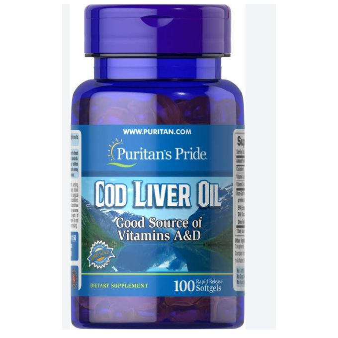 Cod Liver Oil Vitamine A&D100 Softgels