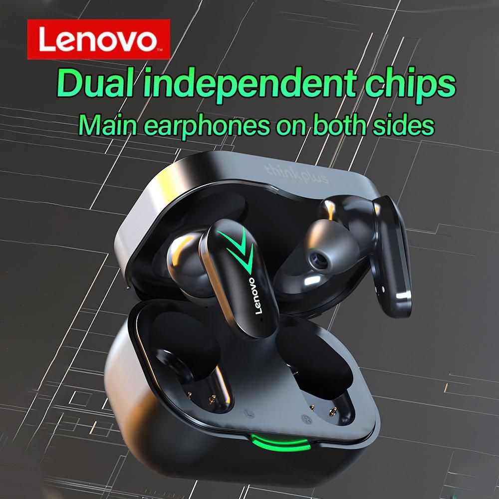 Lenovo XT82 Wireless BT5.1 Gaming Headphones In-ear Sports Gaming Earbuds BT5.1 Chip Low Latency with LED Battery Display White