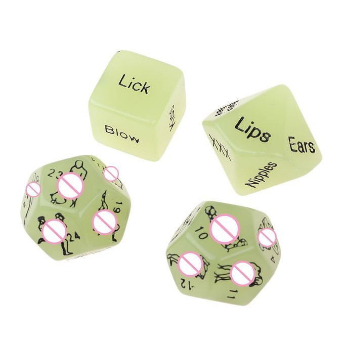 6PCS Glow In Dark Party Romantic Love Position Naughty  Dice