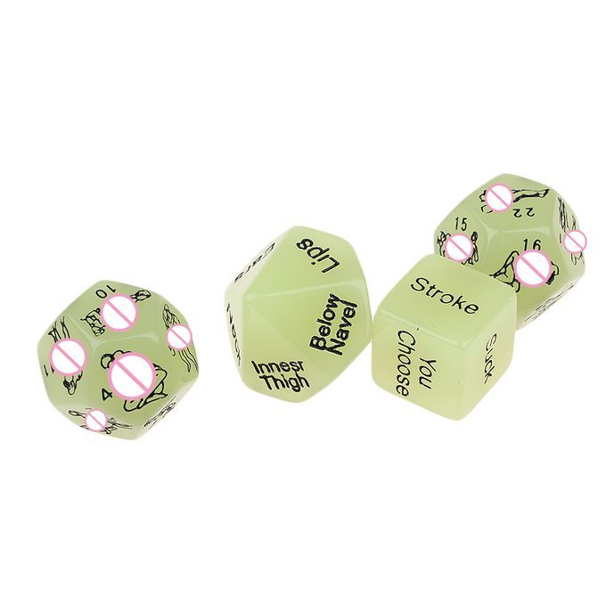 6PCS Glow In Dark Party Romantic Love Position Naughty  Dice