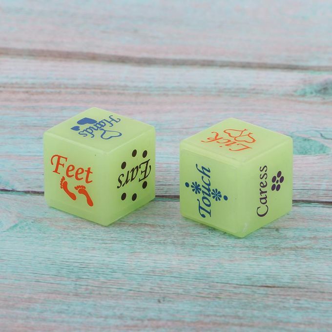 6PCS Glow In Dark Party Romantic Love Position Naughty  Dice