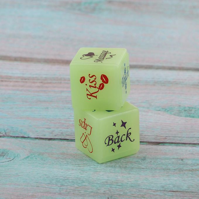 6PCS Glow In Dark Party Romantic Love Position Naughty  Dice