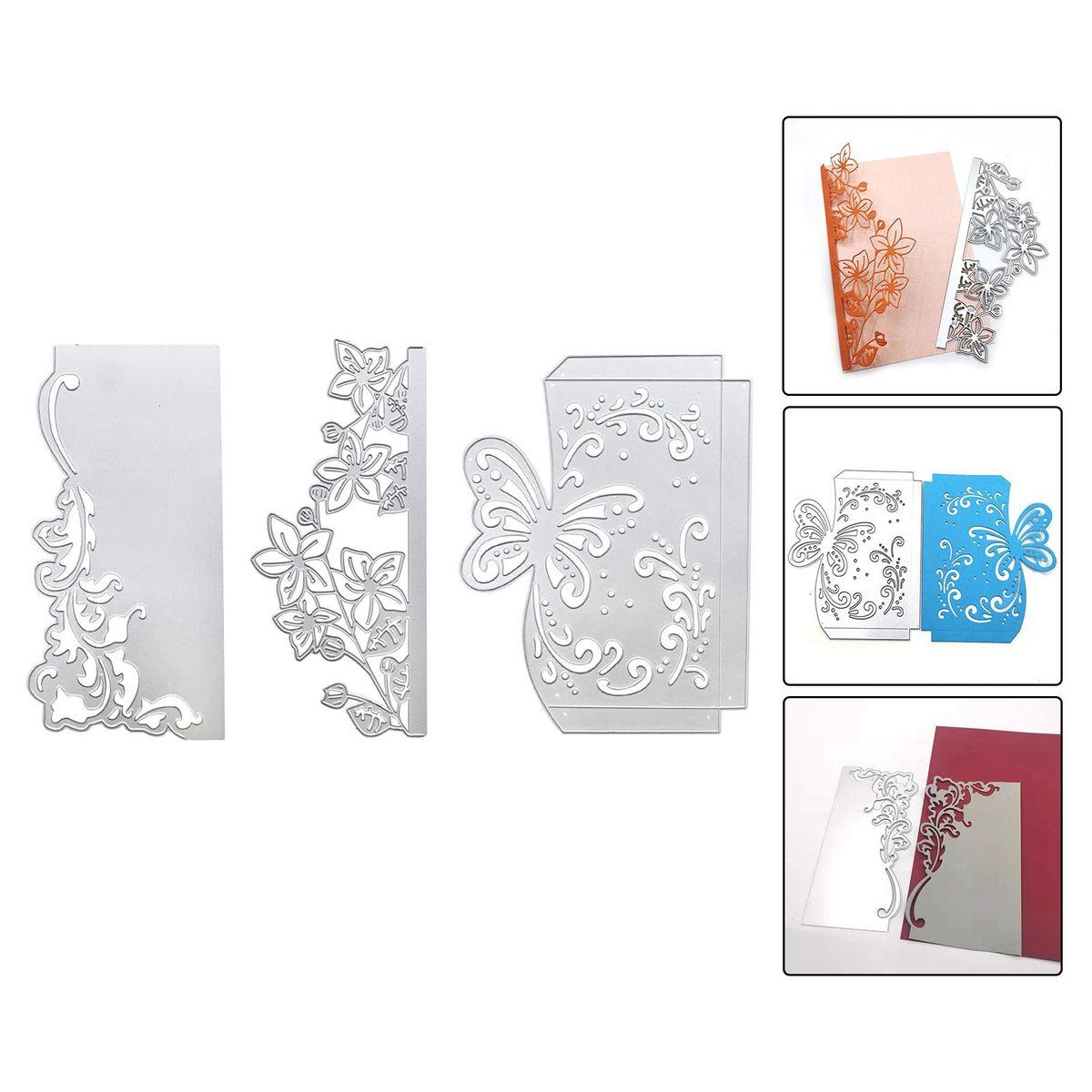 3 Pieces Embossing Stencil Decor Cutting Dies For Party