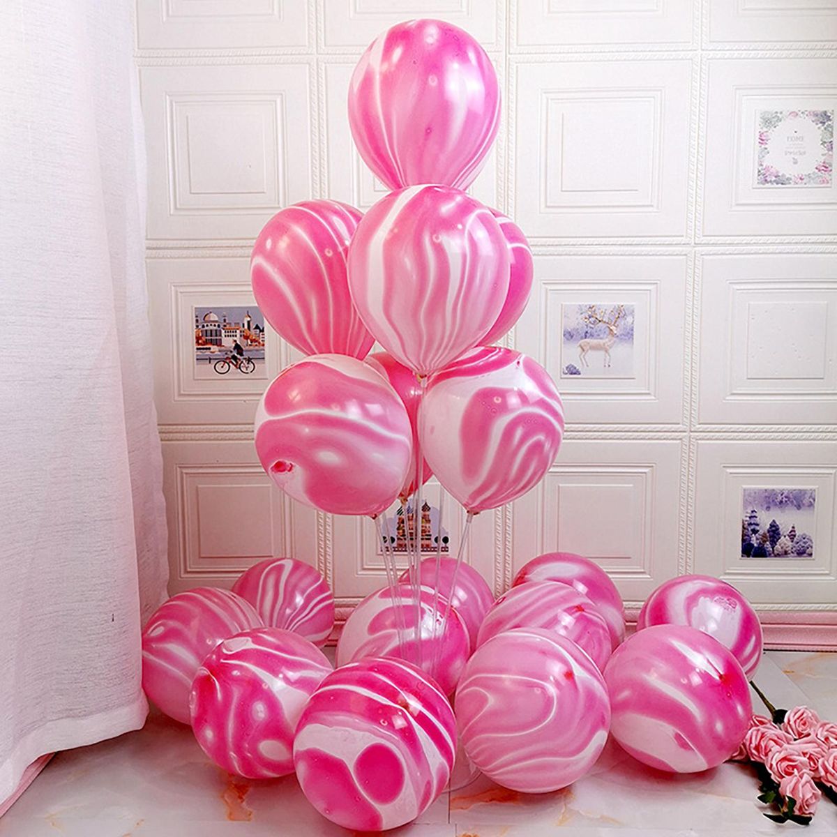 10PcsSet Birthday Party Balloon Wedding Birthday Party Latex Balloon Pink