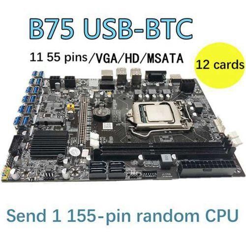 B75 ETH Mining Motherboard 12 PCIE To USB LGA1155
