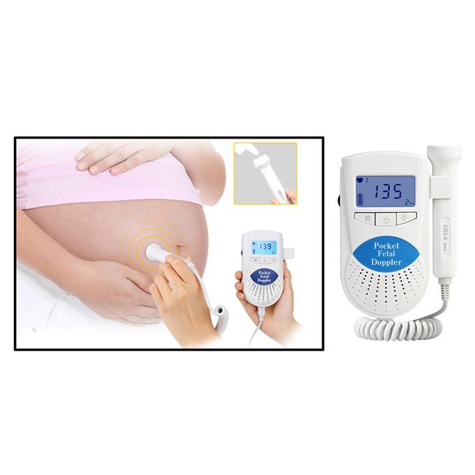 Pocket Fetal Doppler Baby Heart Beat Rate Monitor FHR 2Mhz Probe FD100