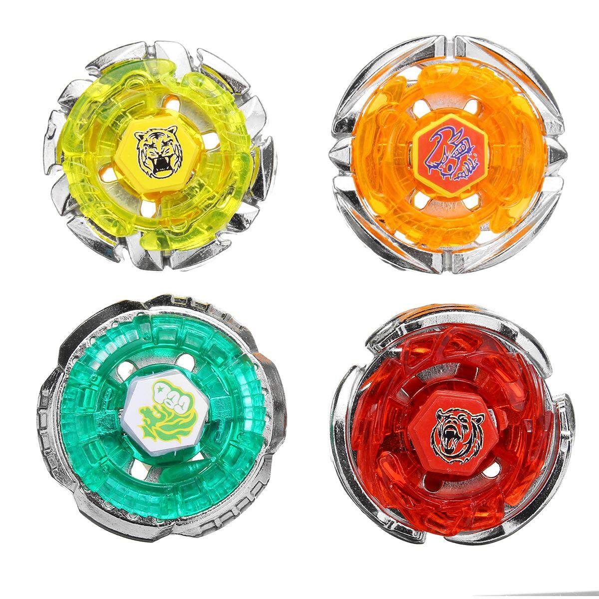 18pcs DIY Gyro Competitive Battle Wheel Toy Handle Launch Combination Orange