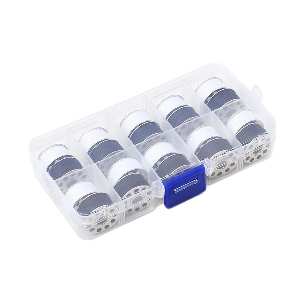20Pcs Metal Bobbins Thread Spools  With Case