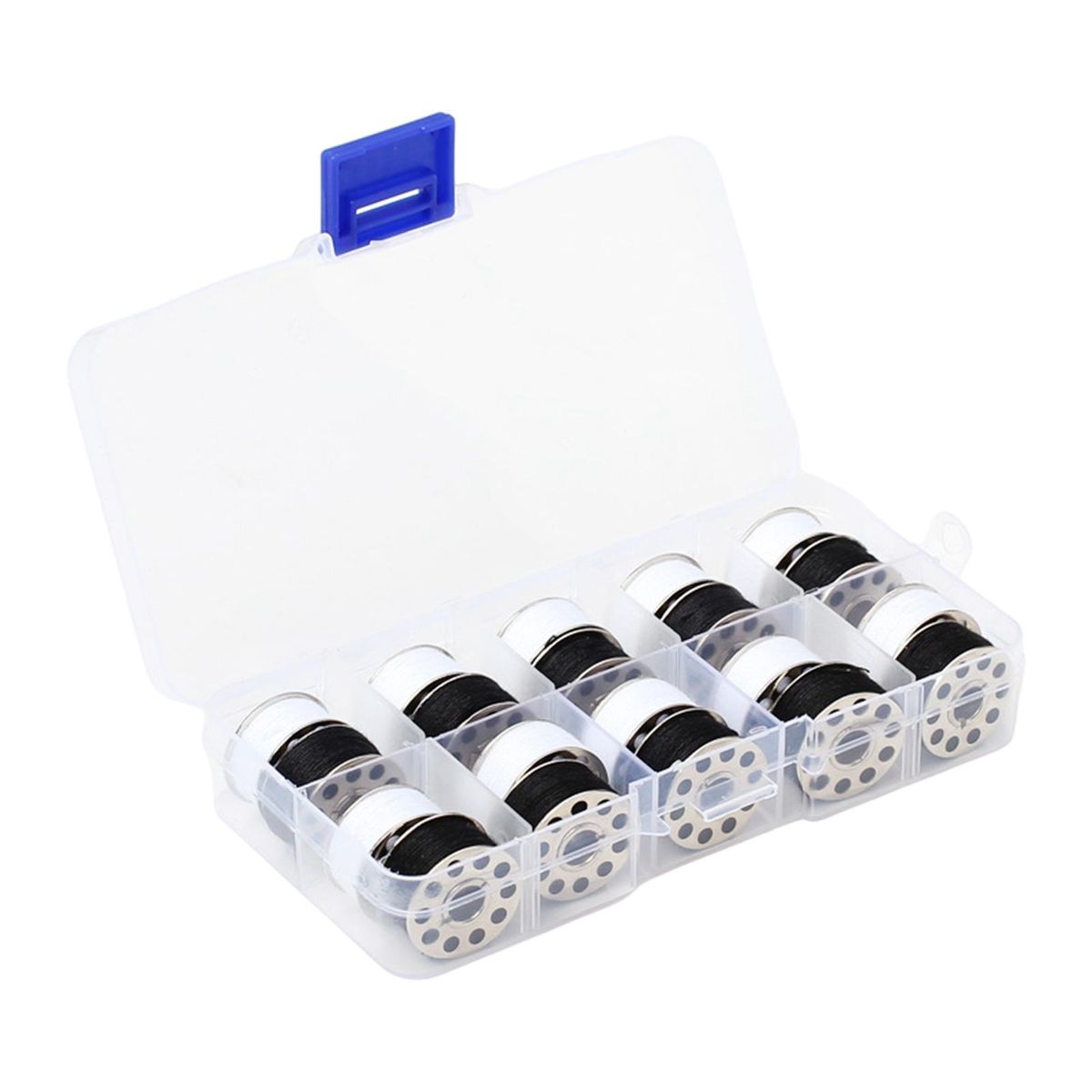 20Pcs Metal Bobbins Thread Spools  With Case