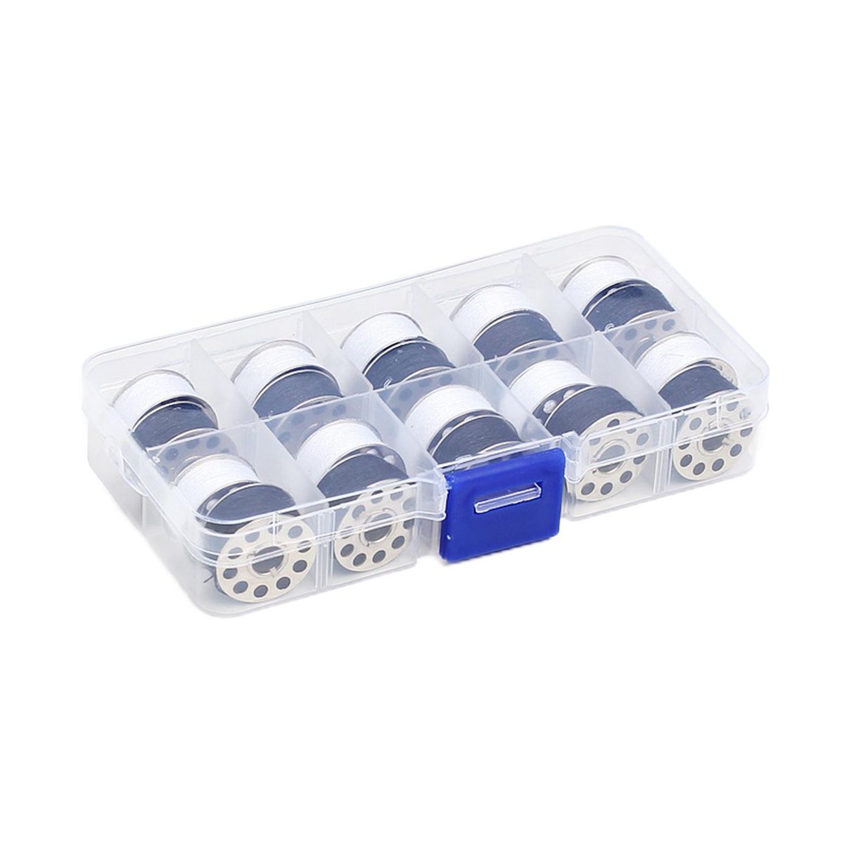 20Pcs Metal Bobbins Thread Spools  With Case