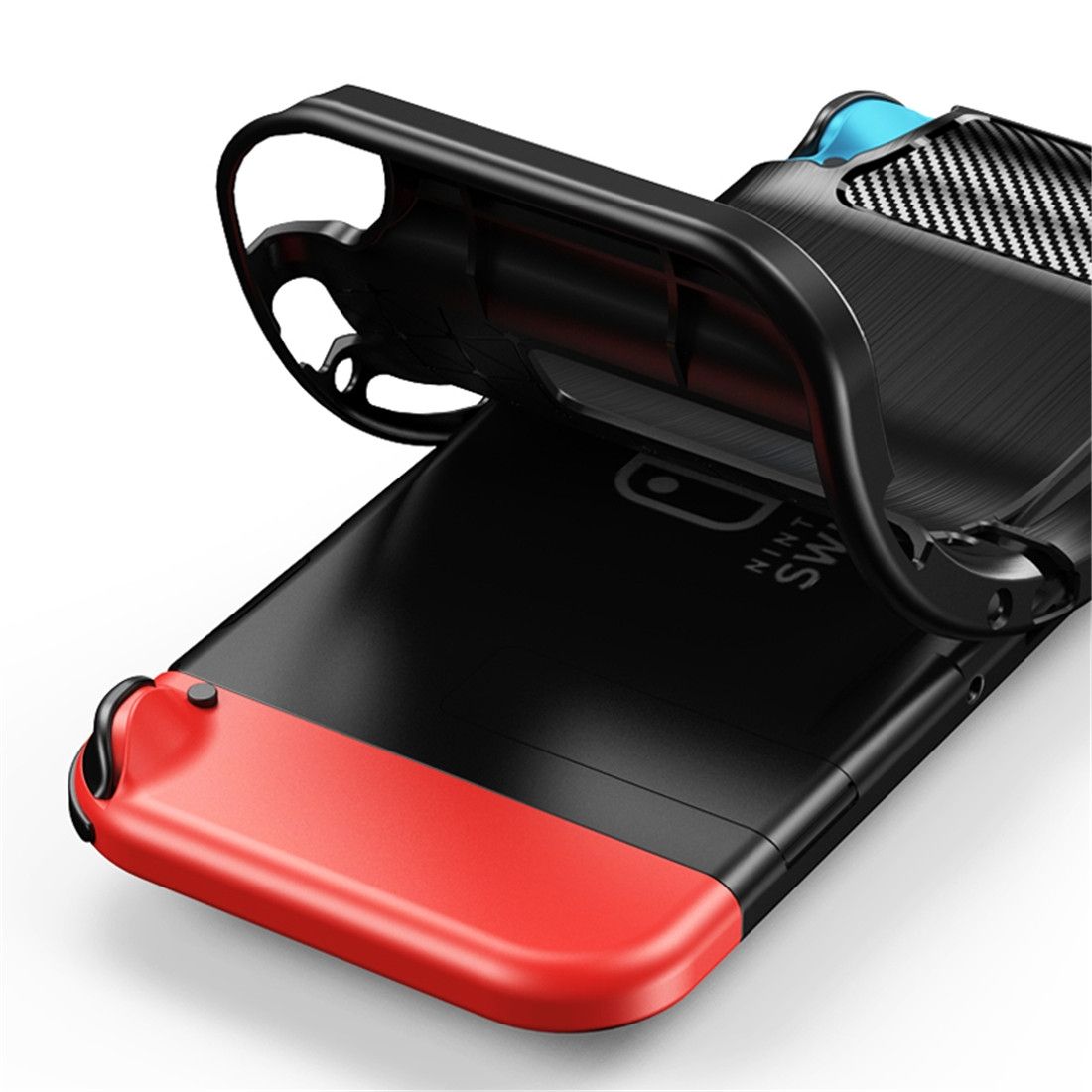 For Nintendo Switch Brushed Texture Carbon Fiber TPU Case