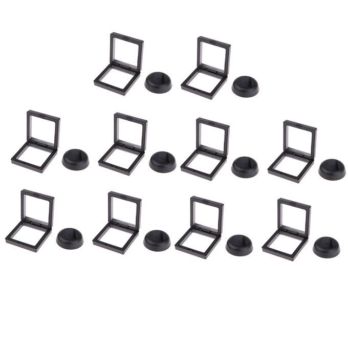 10pcs Floating Frame Medal Holder Coin Holder Black