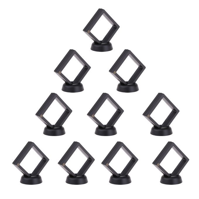10pcs Floating Frame Medal Holder Coin Holder Black