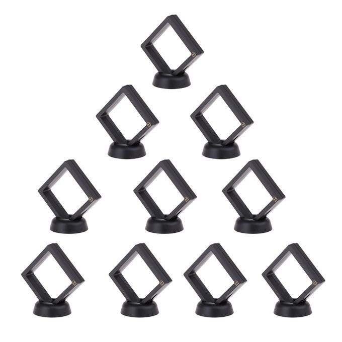 10pcs Floating Frame Medal Holder Coin Holder Black