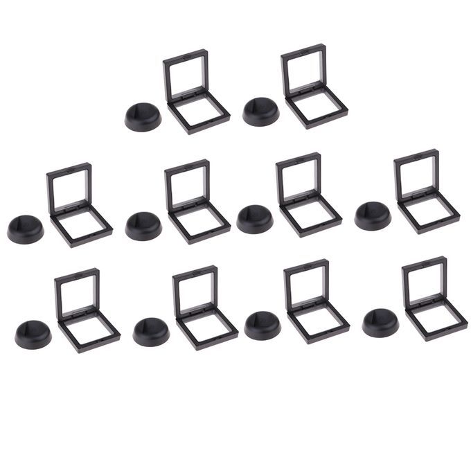 10pcs Floating Frame Medal Holder Coin Holder Black