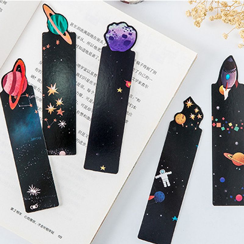 30pcs/lot Creative Planet Bookmark Message Card Galaxy Book