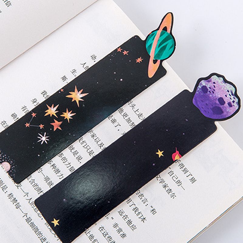 30pcs/lot Creative Planet Bookmark Message Card Galaxy Book