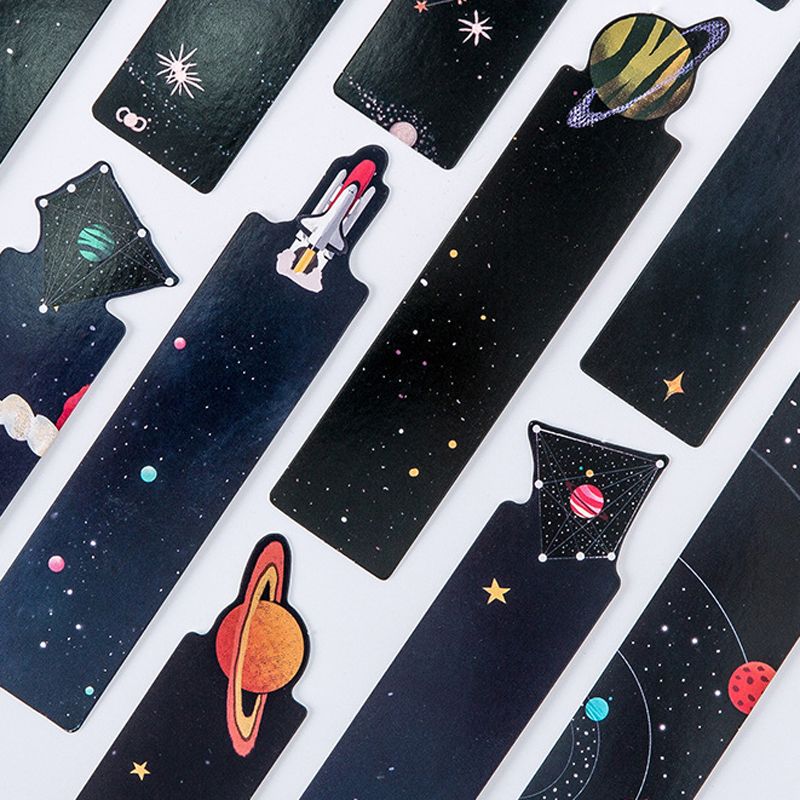30pcs/lot Creative Planet Bookmark Message Card Galaxy Book
