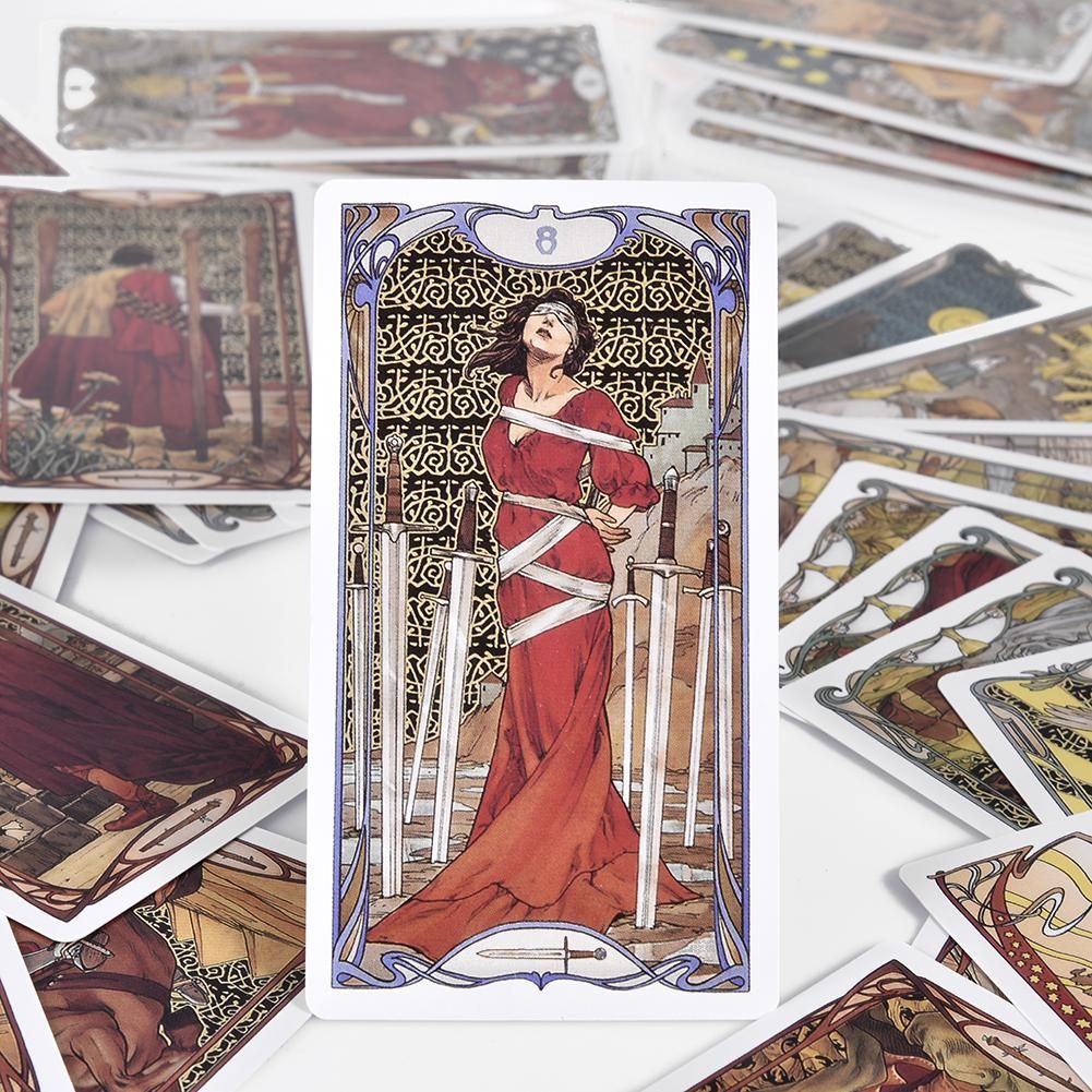 Tarot Nouveau Golden Set Cards Full Art 78PCS Oracle