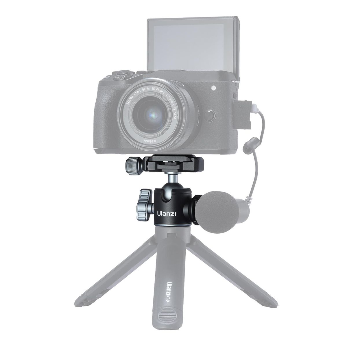 Ulanzi U-80L Arca Swiss Side Cold Shoe Ball Head with Arca Swiss Quick Release Plate 1/4 Inch Screw Mounts for DSLR ILDC Cameras Max. Load 10kg