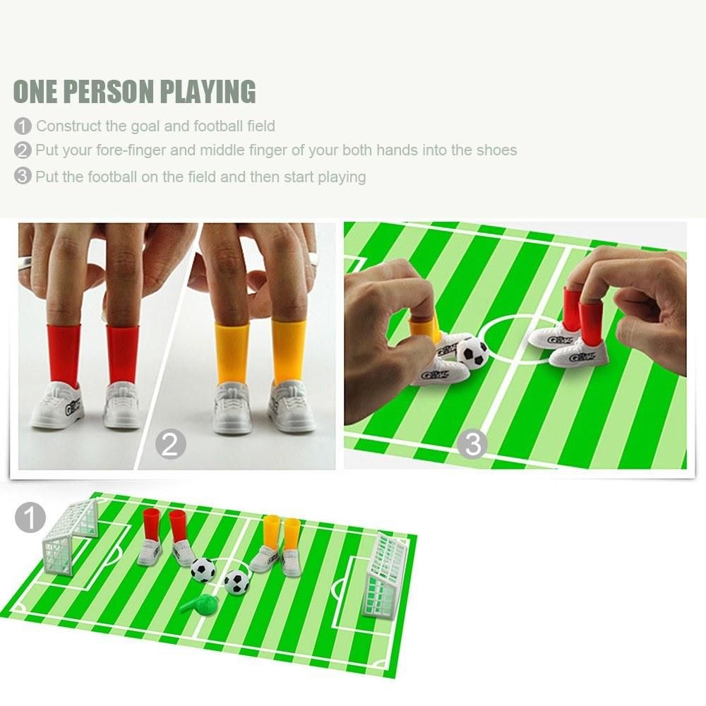 Mini Soccer Game Finger Toy Football Match Funny Table Game Set with Two Goals