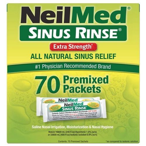 Sinus Rinse Extra Strength 70 Pre-Mixed Hypertonic Packets-for Sinus Relief