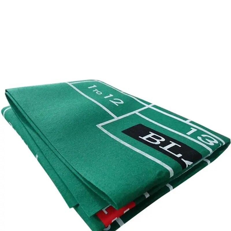 Double-sided Non-woven Game Tablecloth Russian Roulette & Blackjack Gambling Table Mat Board Game 120*60cm