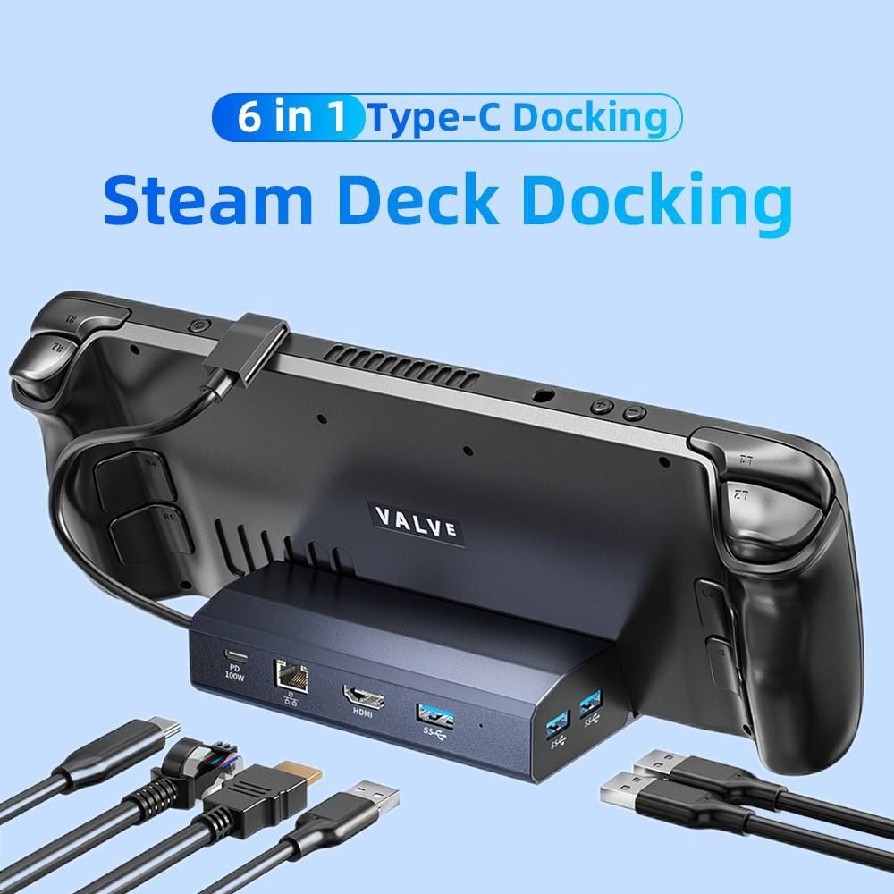 HBC065 6 In 1 For Steam Deck Expansion Dock Base