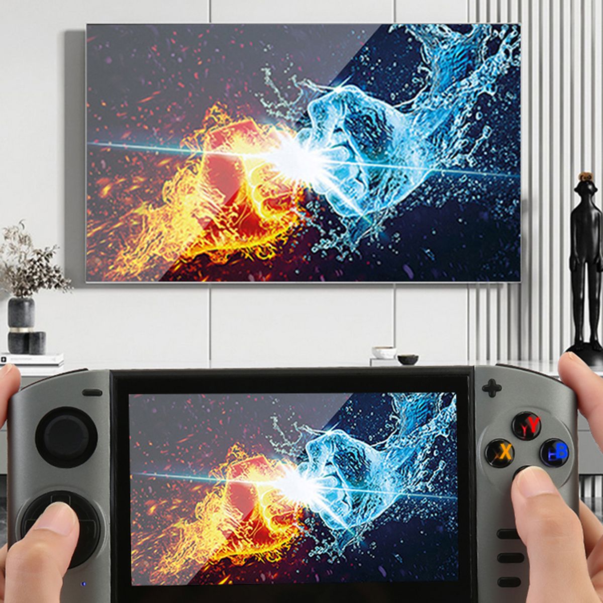 NEW XY-09 5.1 Inch 16 Million Colors 16/9 HD Screen Handheld Game Console Support Wireless Controller Video Gaming Player Toys