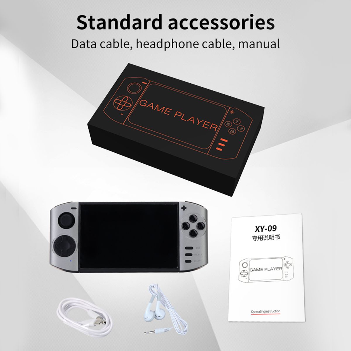 NEW XY-09 5.1 Inch 16 Million Colors 16/9 HD Screen Handheld Game Console Support Wireless Controller Video Gaming Player Toys