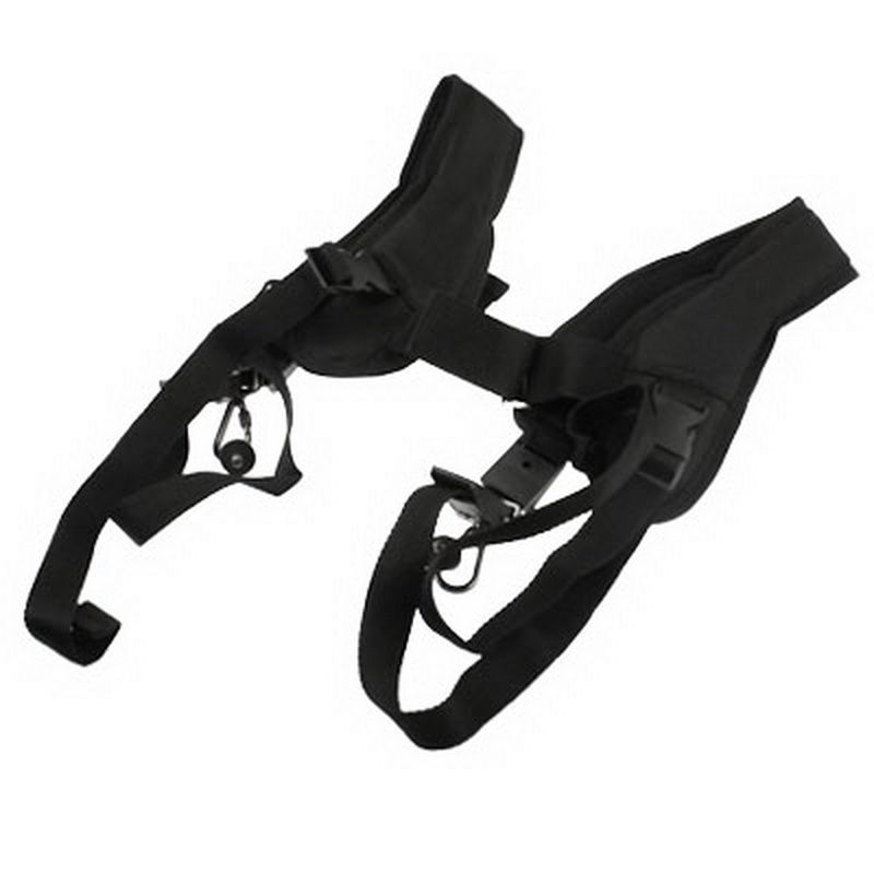 Safe & Fast Quick Double Shoulder Belt Strap For 2 Cameras DSLR (QS-B 1/4(Black)