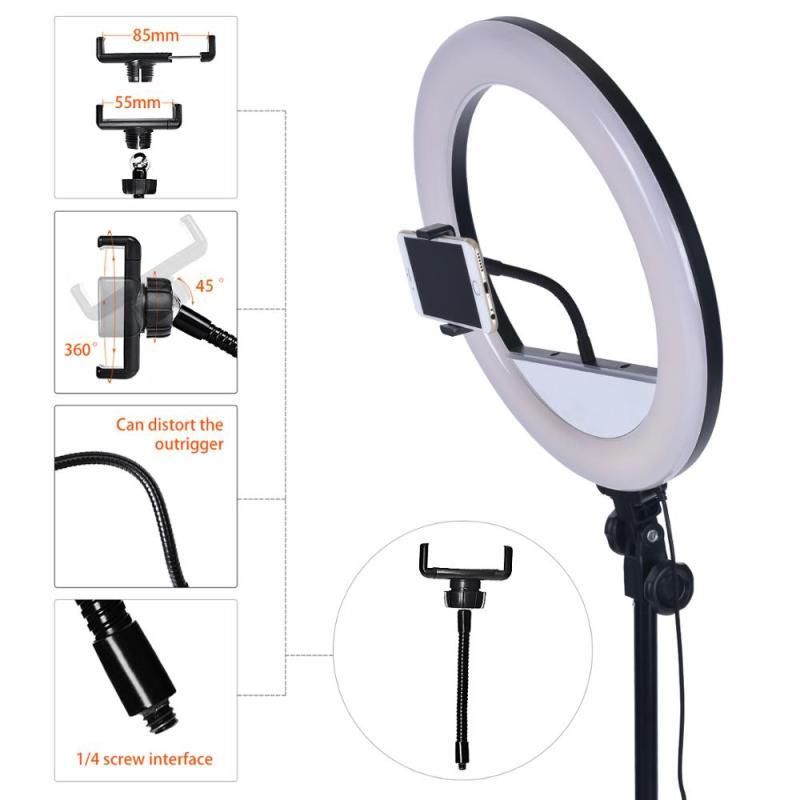 14 inch Led Ring Light With USB Port Photographic Lighting makeup Ring Lamp