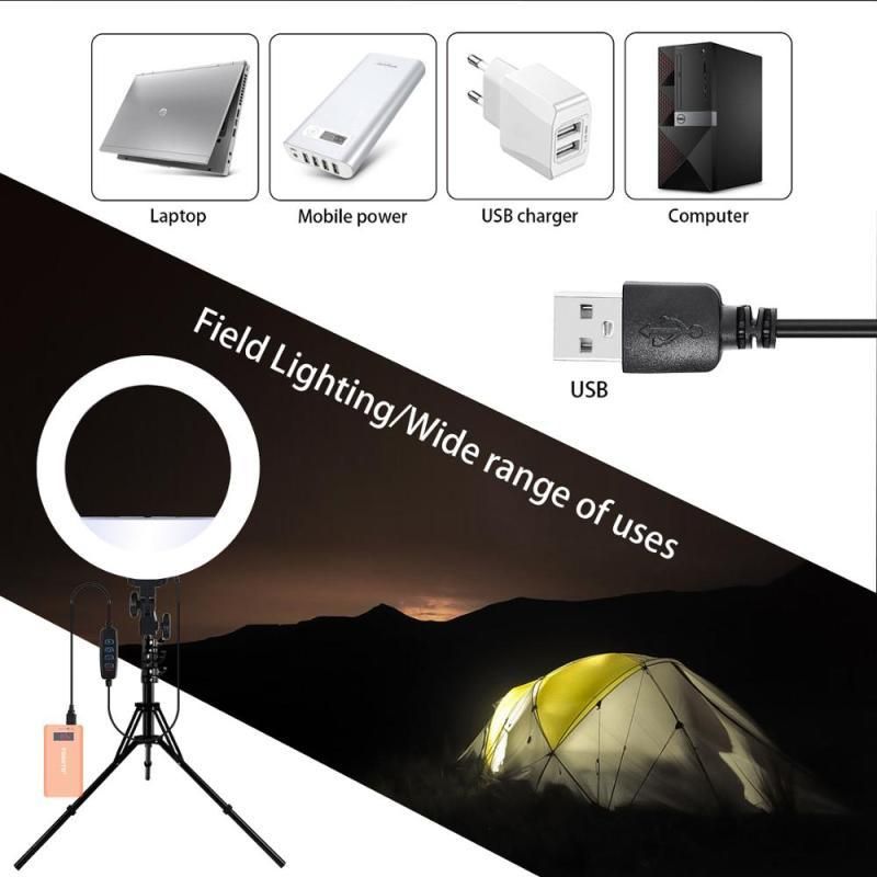 14 inch Led Ring Light With USB Port Photographic Lighting makeup Ring Lamp