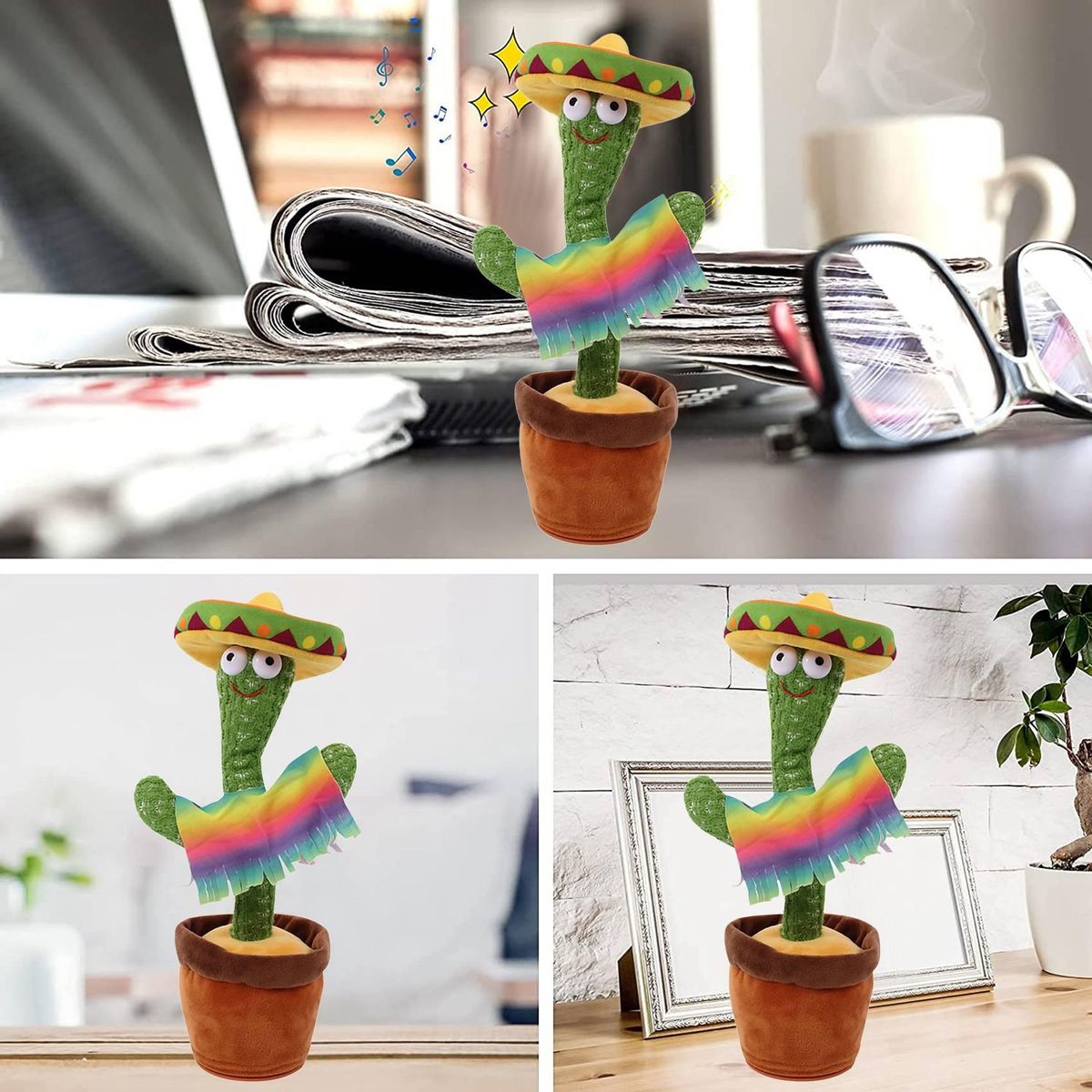 Lovely Talking Toy Dancing Cactus Doll Speak Talk Sound