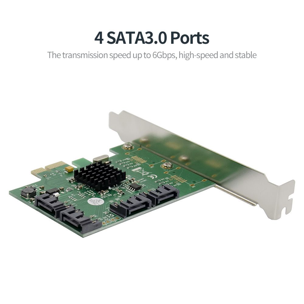 PCI-E To 4 SATA3.0 Adapter Card PCI-E To SATA3.0 Expansion