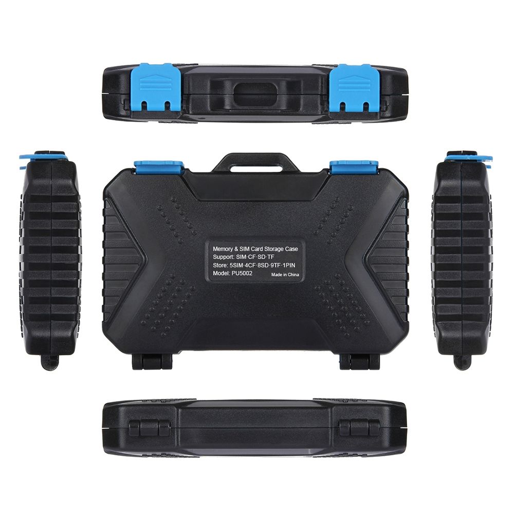 Memory Card Reader USB SD CF TF Reader With OTG Fuction & Slots Waterproof Storage Box Protector SIM Cards Case Holder For Tablet Computer Notebook & Android Smartphones PU5002